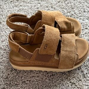 UGG Women’s Chestnut Suede Hook-and-Loop Sandals